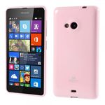 Goospery - Microsoft Lumia 535/535 Dual Handy Hülle - TPU Soft Case - Pearl Jelly Series - rosa