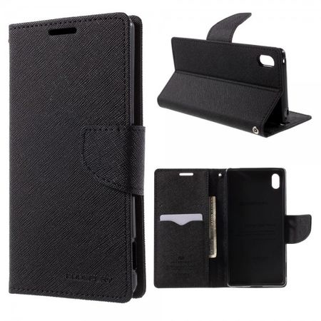 Goospery - Sony Xperia Z4 Hülle - Handy Bookcover - Fancy Diary Series - schwarz