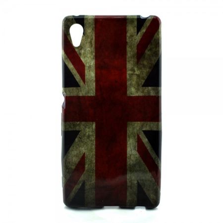 Sony Xperia Z4 Elastisches Plastik Case mit UK Flagge retro-style