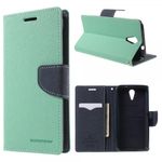 Goospery - HTC Desire 620/820 Mini Hülle - Handy Bookcover - Fancy Diary Series - mint/navy