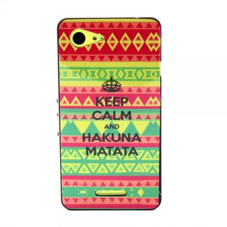 Sony Xperia E3/E3 Dual Abnehmbares 2 in 1 Plastik Case mit Hakuna Matata Muster