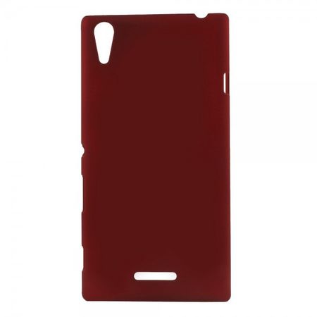 Sony Xperia T3 Gummiertes Hart Plastik Case - rot