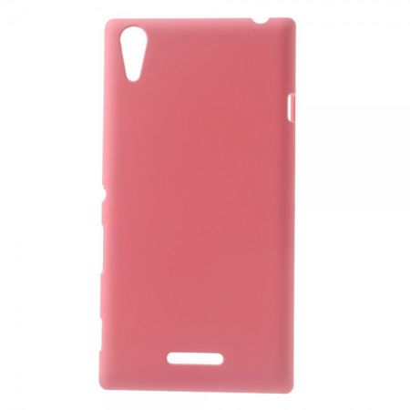 Sony Xperia T3 Gummiertes Hart Plastik Case - pink