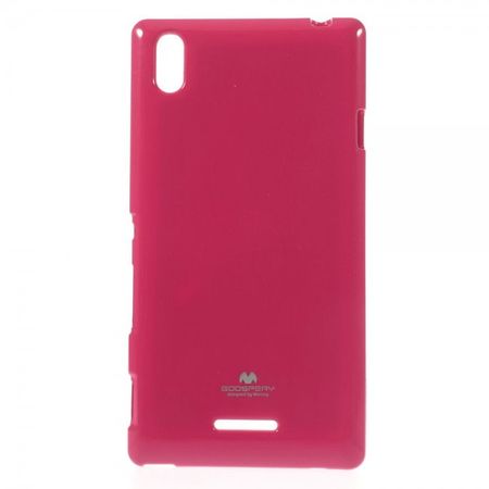 Goospery - Sony Xperia T3 Handy Hülle - TPU Soft Case - Pearl Jelly Series - pink