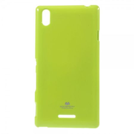 Goospery - Sony Xperia T3 Handy Hülle - TPU Soft Case - Pearl Jelly Series - lime