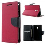Goospery - Motorola Moto G (2 Gen) Hülle - Handy Bookcover - Fancy Diary Series - pink/navy