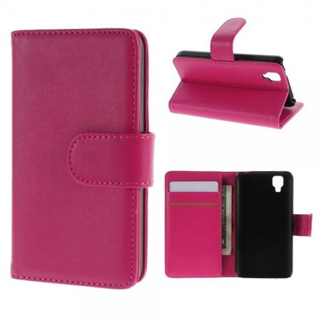 Wiko Goa Leder Flip Case mit Standfunktion - rosa