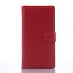 Wiko Ridge Fab 4G Trendiges Leder Case mit Kreditkartenslots - rot