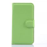 Wiko Sunset Leder Case mit Litchitextur und Standfunktion - grün