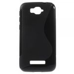 Alcatel One Touch Pop C7 Elastisches Plastik Case S-Shape - schwarz