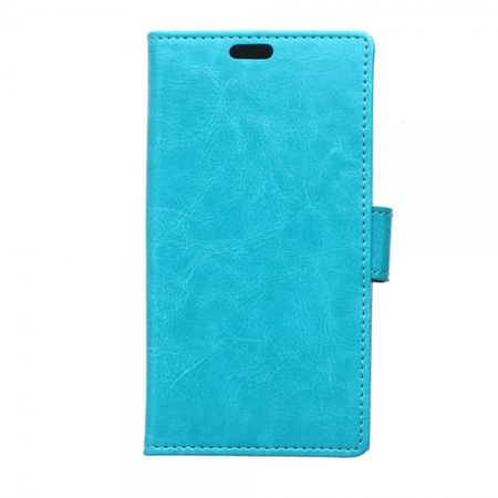 Sony Xperia M4 Aqua Schickes Crazy Horse Leder Case - blau