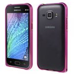 Samsung Galaxy J1 Passgenauer Metall Bumper - rosa