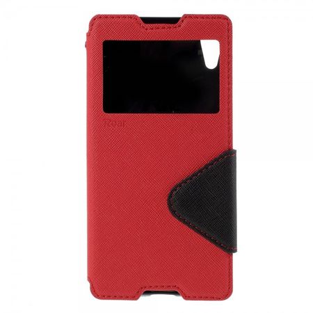 Sony Xperia Z4/Z3+/Z3+ Dual Roar Korea Diary Leder Case mit Fenster - rot