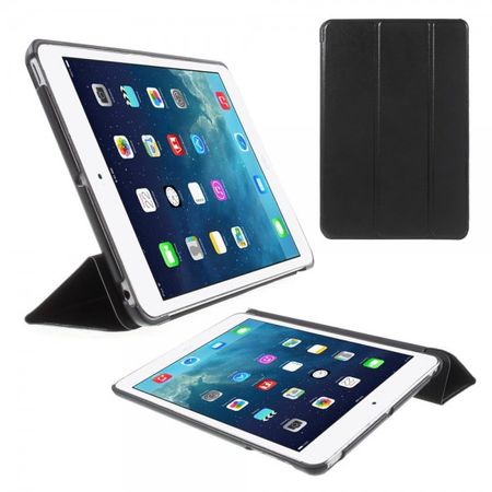 iPad Mini 1/2/3 Elegantes Crazy Horse Leder Smart Case mit Standfunktion - schwarz