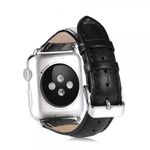 Apple Watch (49/45/44/42mm) Komfortables Echtleder Armband von Benks - schwarz