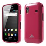 Samsung Galaxy Ace 1 (S5830) Newsets Mercury Elastisches, leicht glitzerndes Plastik Case - rosa