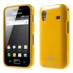 Samsung Galaxy Ace 1 (S5830) Newsets Mercury Elastisches, leicht glitzerndes Plastik Case - gelb
