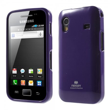 Samsung Galaxy Ace 1 (S5830) Newsets Mercury Elastisches, leicht glitzerndes Plastik Case - purpur