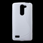 LG L Bello Elastisches Plastik Case S-Shape - weiss