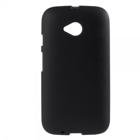 Motorola Moto E2 (2015 Edition) Mattes, elastisches Plastik Case - schwarz