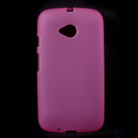 Motorola Moto E2 (2015 Edition) Mattes, elastisches Plastik Case - rosa