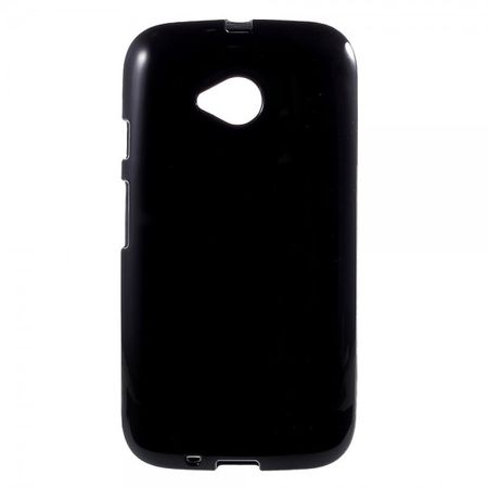 Motorola Moto E2 (2015 Edition) Elastisches, glänzendes Plastik Case - schwarz