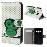 Samsung Galaxy Xcover 3 Leder Case mit schlafender Eule