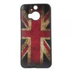 HTC One M9 Plus Elastisches Plastik Case mit UK Flagge retro-style