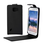 Samsung Galaxy S6 Active Leder Flip Case vertikal - schwarz