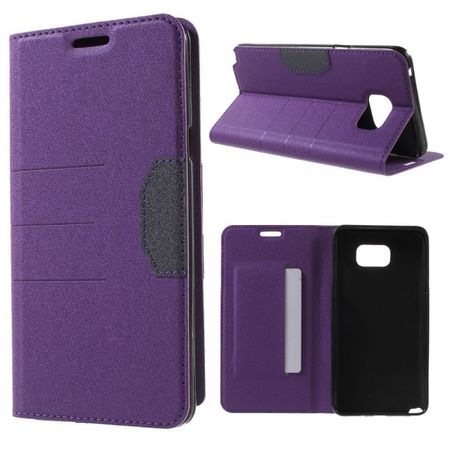 Samsung Galaxy Note 5 Leder Case mit Textur - purpur