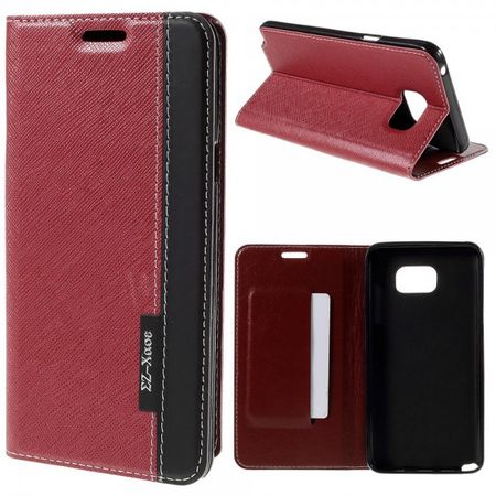 Samsung Galaxy Note 5 Kontrastreiches Leder Case - rot