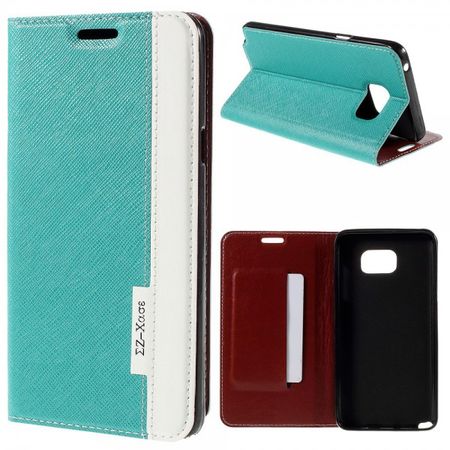 Samsung Galaxy Note 5 Kontrastreiches Leder Case - blau