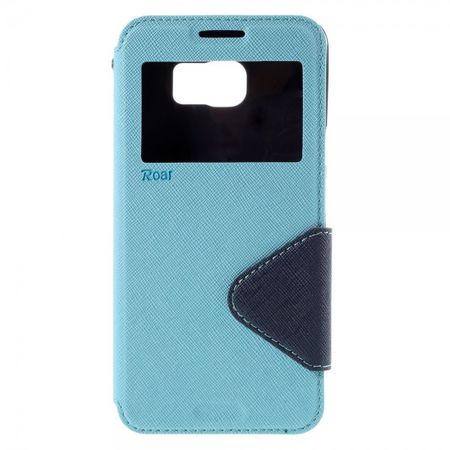 Samsung Galaxy Note 5 Roar Korea Leder Case mit Standfunktion - hellblau