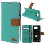 Samsung Galaxy Note 5 Roar Korea Leder Case mit Köpermuster - blau