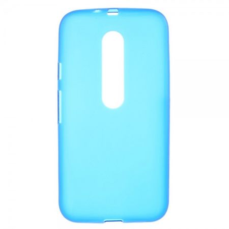 Motorola Moto G (3 Gen) Elastisches, mattes Hart Plastik Case - blau