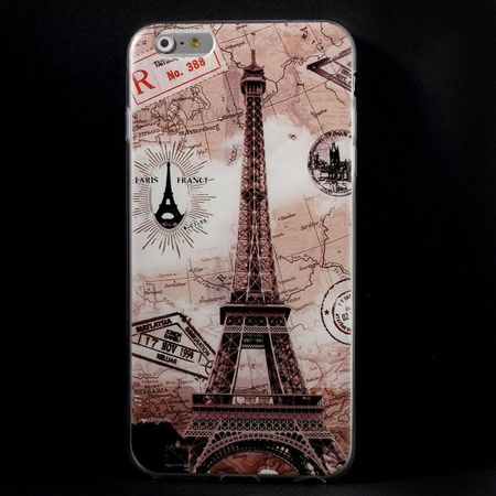 iPhone 6 Plus/6S Plus Dünnes, elastisches Plastik Case mit Eiffelturm in Paris