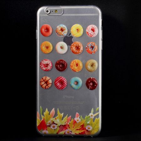 iPhone 6 Plus/6S Plus Dünnes, elastisches Plastik Case mit vielen kleinen Donuts