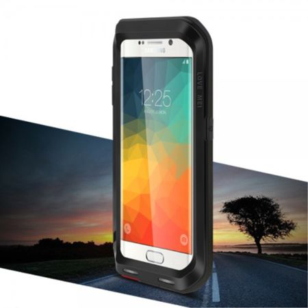 Galaxy S6 Edge Plus LOVE MEI Ultrarobustes Metall und Silikon Case (ohne Gorilla Glas) - schwarz