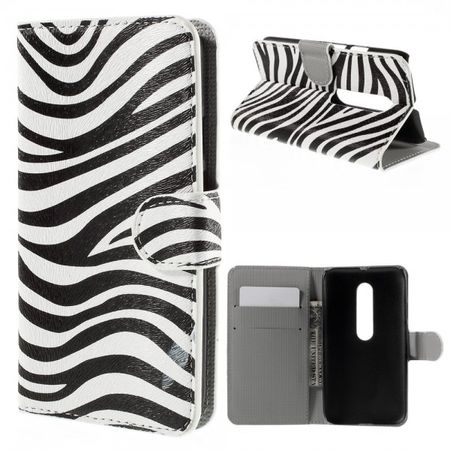 Motorola Moto G (3 Gen) Leder Case mit Zebrastreifen