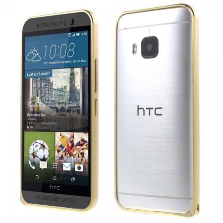 HTC One (M9) LOVE MEI Metallener Bumper mit abgerundeten Ecken - gold