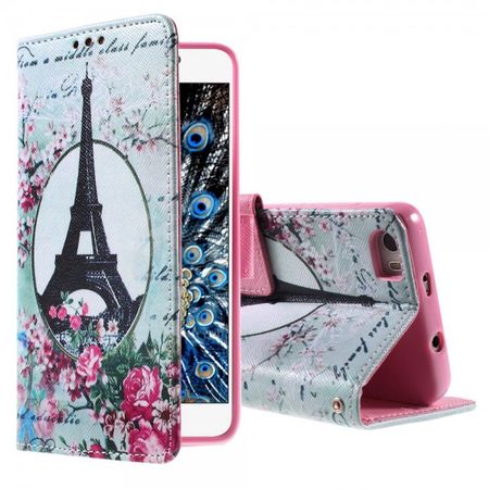 Huawei Honor 6 Leder Case mit Eiffelturm und Blumen