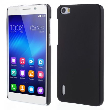 Huawei Honor 6 Gummiertes Hart Plastik Case - schwarz