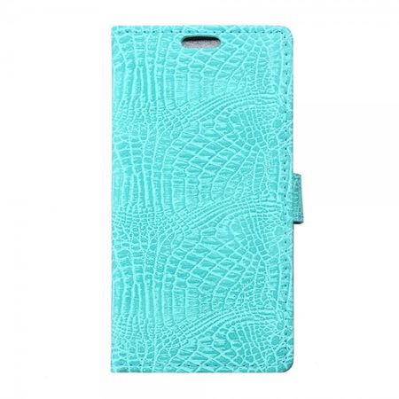 LG G4s/G4 Beat Leder Case mit Krokodiltextur - cyan