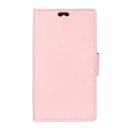 Motorola Moto X Style Klassisches Crazy Horse Leder Case mit Standfunktion - pink