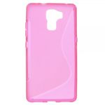 Huawei Honor 7 Elastisches Plastik Case S-Shape - rosa