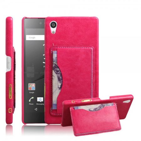 Sony Xperia Z5 Premium/Dual Hart Plastik Case im Retro Look - rosa