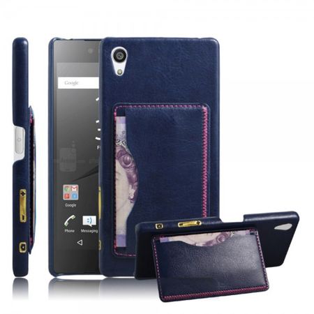 Sony Xperia Z5 Premium/Dual Hart Plastik Case im Retro Look - blau