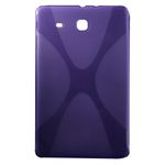 Samsung Galaxy Tab E 9.6 Elastische Plastik Case Hülle X-Shape - purpur