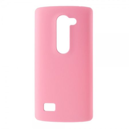 LG Leon Gummierte Hart Plastik Cover Hülle - pink