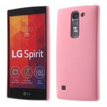 LG Spirit Gummierte Hart Plastik Cover Hülle - pink